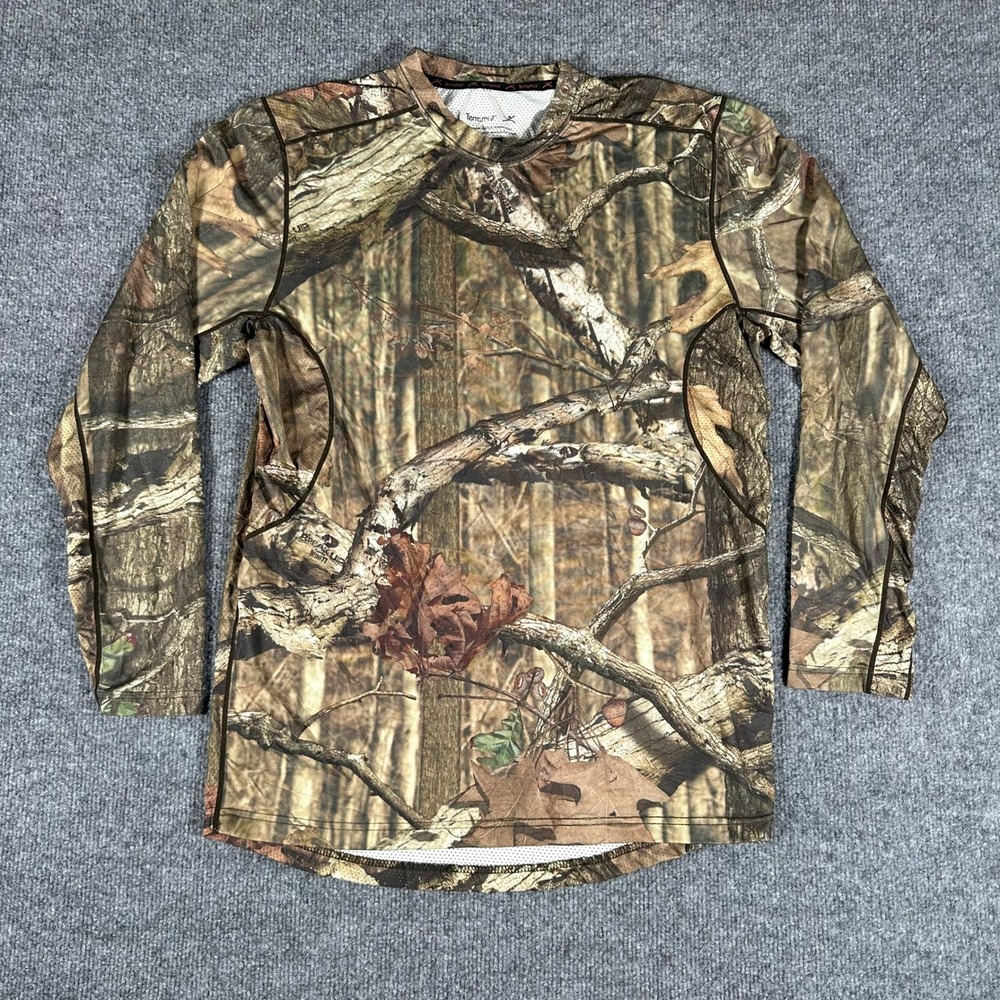 Terramar Shirt Mens Size M Camo Mossy Oak Break-Up Infinity Performance Hunting